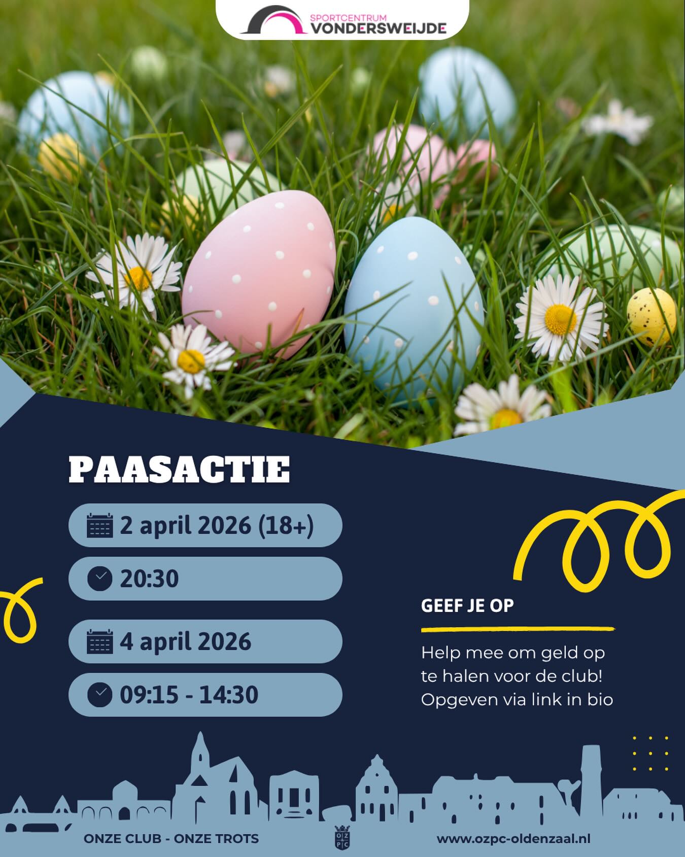 🐣 Paasactie 2026: Laat je clubhart spreken! 💛💙